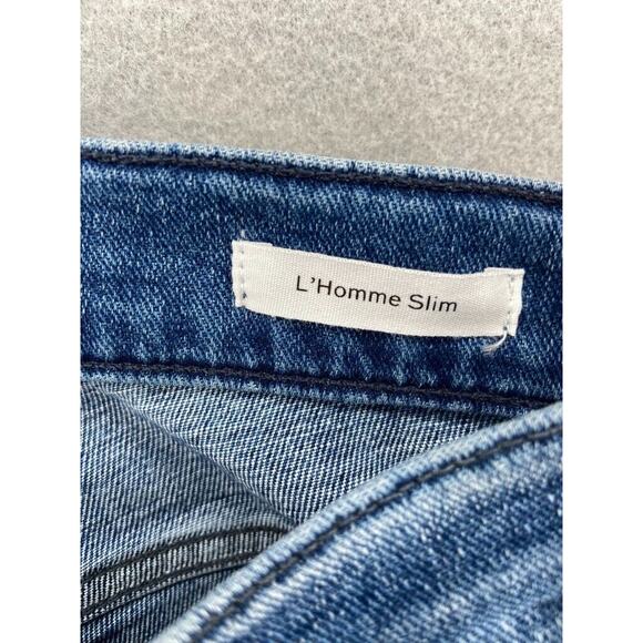 New Frame Jeans Mens 28 L'Homme Slim Blue LMH785BLWR Cotton 5 Pocket - Picture 11 of 13